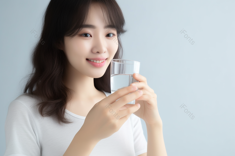 简单的居家女性在喝水养生摄影图,高清,摄影图,摄影图片,图片大全,摄影图免费下载